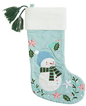 Stephen Joseph Bestickter Weihnachtsstrumpf, Filz Baumwolle, Schneemann, One Size