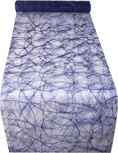 SIZOWEB ® Vlies ( Dekorolle z.B.Tischläufer, Tischband ) 30cm/5m in blau - violett DUNKELBLAU 7570