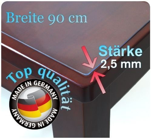 Vanillaflex Tischdecke Tischfolie Schutzfolie Folie transparent 90 cm Breit Ca 2.5mm (370cm)