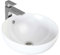 VILSTEIN Waschbecken, 44 cm, Keramik Aufsatz Waschschale, Weiss, Rund