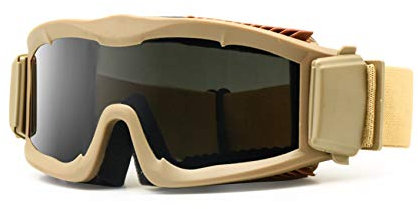 EnzoDate Militärisch Alpha Ballistisch Schutzbrille Taktische Sonnenbrille Airsoft CS Paintball Brille (Tan)