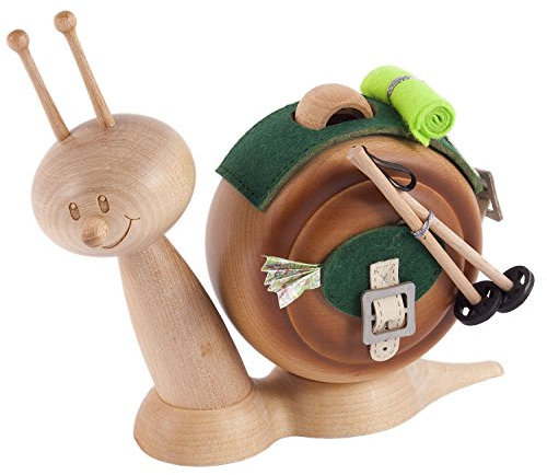 Drechslerei Kuhnert - Rauchschnecke / Räucherfigur - Sunny Wanderschnecke - Höhe: ca 15cm - Made in Germany