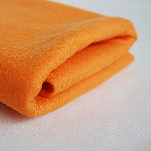 100% Pure Wool Felt Fabric - 1mm Thick - Peach Orange - 40cm x 50cm