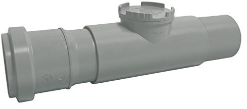 First Plast nro50g Rückstauklappe aus PVC mit O-Ring, grau, Durchmesser 50 mm