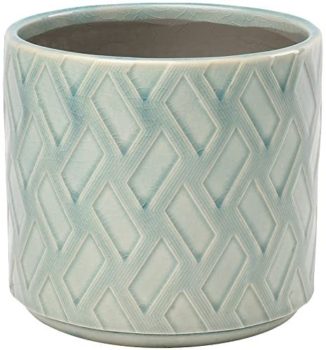 Burgon & Ball Barcelona Glazed House Plant Pot in Celadon Green