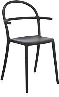 Kartell Generic C Armlehnstuhl, Plastik, Schwarz, 52 x 83.5 x 51 cm