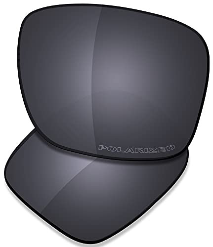 Saucer Premium Replacement Lenses for Oakley Holbrook OO9102 Sunglasses High Definition - Shield Black Polarized