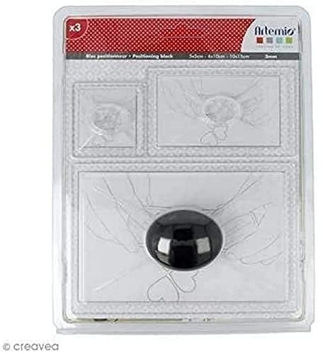 Artemio Positionierung für transparenten Stempelset mit Griff, Messerblock Acryl, Silber, 17,5 x 2,5 x 22 cm