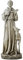 Saint Francis of Assisi with Deer Resin Home Garden Statue, 14 Inch