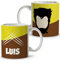LolaPix Taza Superhéroes Personalizada con Nombre. Regalo Friki. Varios Diseños y Colores Interior. Lobezno. Taza cerámica 330ml