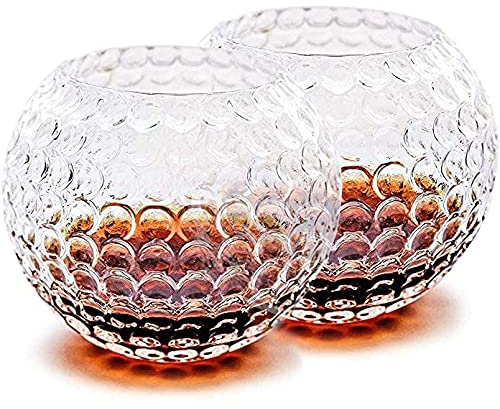 Golf Whiskey Gläser 2er Set Einzigartiges, handgefertigtes, und lustiges Golf Trinkzubehör Jeweils 10 oz und handgefertigt mit robuster Verpackung; Ein tolles Geschenk für Männer und Frauen Golfer
