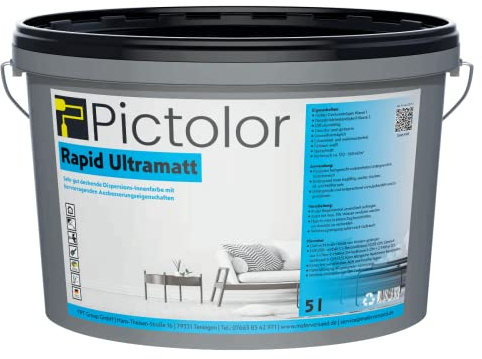 Pictolor Rapid Ultramatt 5 Liter weiß