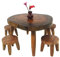 STOBOK Puppenhaus Mini Stuhl 1 Satz Puppenhaus Holzm?bel Set Fee Gartenbank Miniatur Holzstuhl Figuren Dekoratives Accessoire Puppenhauszubehör