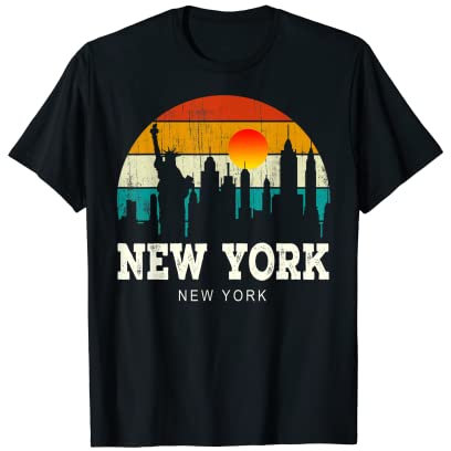 Vintage Retro Style USA Statue of Liberty New York City T-Shirt