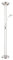 wonderlamp Lámpara de pie LED Olimpia color Níquel (18W+5W). Brazo flexible para lectura, Luz regulable.