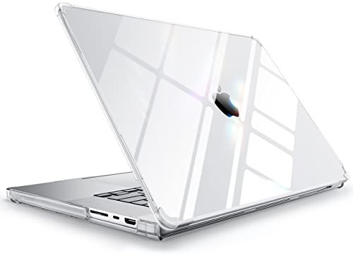 SUPCASE Custodia per MacBook Pro 16 Pollici 2021 A2485 M1 Pro / M1 Max, Cover Protettiva a Doppio Strato per MacBook Pro 16 con Touch ID (Clear)