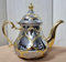 Teiera marocchina da 800 ml teiera arabe realizzata in acciaio inossidabile teiera induzione con filtro integrato dorato/argento