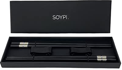 Soypi Essstäbchen aus Fiberglas - 2 Paar traditionelle chinesische Essstäbchen aus Fiberglas - Stäbchen Set in Geschenkbox - asiatische Stäbchen - wiederverwendbar - Chopsticks