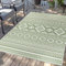 carpet city Tappeto da esterno per terrazze, resistente alle intemperie, 280 x 380 cm, per balcone, verde, look etnico, per interni ed esterni, per veranda, giardino, cucina, bagno o soggiorno