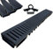 MASTERBRICO Canaletta Scolo Acqua Piovana e Carrabile 125x50 mm, Sistema Drenaggio Carrabile per Cortili Garage Interrati con Griglia PP-PE – Kit 3 Pz da 1 Metro con 2 Testate e Bocchello 75/110 mm