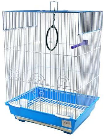 Jaula para pájaros con comederos, Palos y Columpios Jaulas pájaros Jaula agapornis 34.5X28X48CM (0033A)