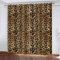 SLOYCA Vorhänge Blickdicht Gardinen mit Ösen gelber Leopard Thermo Vorhang Verdunkelung für Wohnzimmer 285x260cm BXH, Thermo Gardinen mit Raffhalter für Kinderzimmer Schlafzimmer