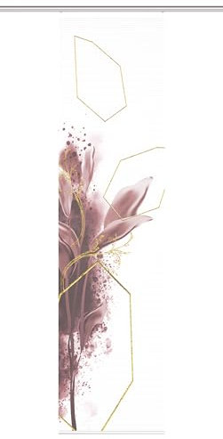 84056 Signa Schiebegardine, Rec. Polyester, 245x60 cm, halbtransparent, Farbe:rosé, Größe:245 x 60 cm