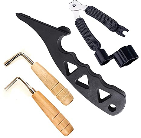 Orton Tensor de Cuerdas de Guitarra, Llave Hexagonal de Metales Carrete de Cuerdas de Guitarra Multifuncional Conjunto De Herramientas de Ajuste de Guitarra