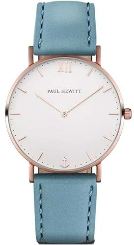 PAUL HEWITT Damen Armbanduhr Sailor Line 39mm Armband Leder PH-SA-S-St-B-23S-VOR
