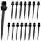 Heveer Steel Dartpfeile Spitzen Schwarz Dartspitzen mit 2BA Gewinde Dartpfeile Zubehör für Ersetzen des Dartpfeile Spitzen 16 Stück
