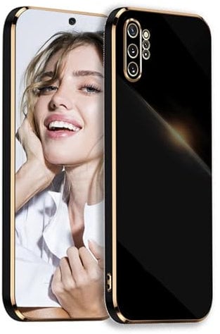 POUHYE Cover per Samsung Galaxy Note 10 Plus/Note 10+ Custodia Originale, Sottile Morbido Silicone Cover con Protezione Fotocamera, TPU Antiurto Protezione Case Samsung Note 10 Plus/Note 10+ Nero