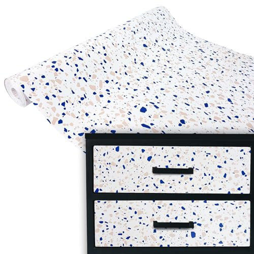 DecoMeister Papel Adhesivo Imitacion Azulejos Azules Para Pared Puertas Mesa Armario Vinilo Autoadhesivo Para Muebles Encimera Para Forrar Lámina Para Cocina En Rollo 67,5 x 100 cm Por Metros