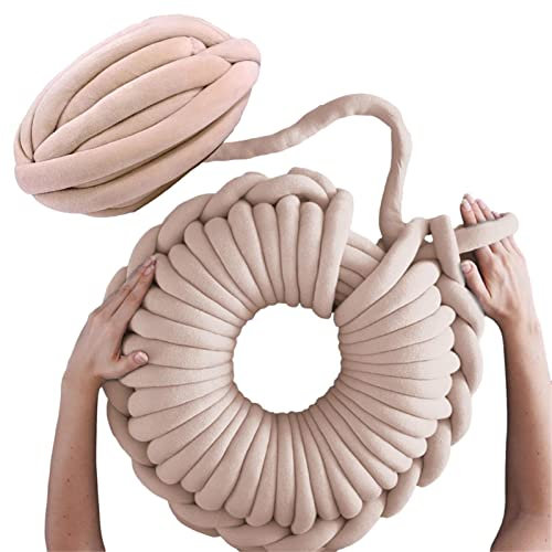 Fulenyi Strickdecke aus Wolle, grobmaschig, für Arme, super sperrig, Strickdecke, Chunky Garn, super dick, zum Stricken, Häkeln von Teppichen, Hüten, 250 g, große Wolle, zum Stricken