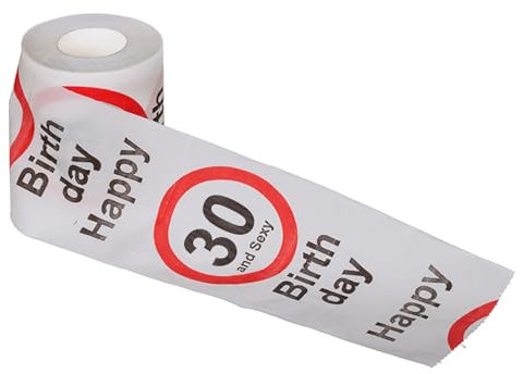 Monsterzeug Toilettenpapier zum 30. Geburtstag, Happy Birthday Klopapier mit Motiv, WC Papier Scherzartikel, Lustiges Toilettenpapier zum 30 Geburtstag, Geburtstagsgeschenk für Männer, Deko Geschenk