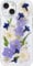 Efitoo for iPhone 13/14/15 Case Flower Pattern Cute Clear with Purple White Dried Pressed Floral Design Flexible Silicone TPU Aesthetic Protective Women Girl's Phone Cover