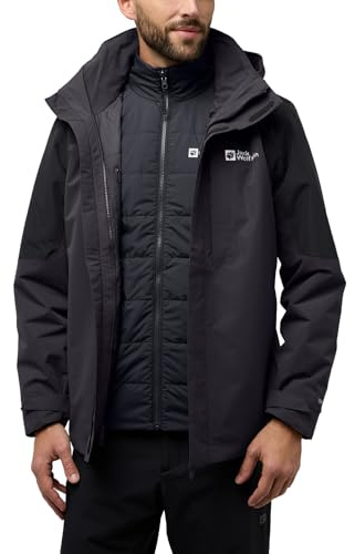 Jack Wolfskin Herren Romberg 3in1 Jkt M, Phantom, M EU