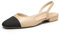 DREAM PAIRS Women's Casual Pointed Toe Ballet Comfort Soft Slip On Flats Slingback Shoes Low Sandals Chunk Heel,Size 7,Nude,SDFA2415W
