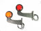 Web Truck 2 x LED Gummi Begrenzungsleuchte Seitenleuchte 12V 24V mit Old School NEON STYLE Positionsleuchte Auto LKW PKW Wohnwagen KFZ Lampe Leuchte Licht Rot Orange