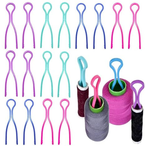 Elionless 50 Stück Spulenhalter Spulenfadenhalter, Kunststoffspule Klemmen Bobbin Buddies Spulenklemmen, Spulenfaden Halter Nähmaschine Zubehör für Garnspulen