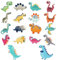 18 Stück Patches Zum Aufbügeln Kinder, Bügelflicken Dinosaurier, Flicken Zum Aufbügeln Kinder Dino, Flicken zum Aufbügeln Dinosaurier Aufnäher zum Bügeln Reparieren von Hosen, Rucksack, DIY Jeans