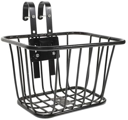 Ronyme Fahrrad-Ablagekorb aus Metalldraht vorne mit Haken 9,8 x 7 x 5,9 Zoll für Faltrad-Universalzubehör…