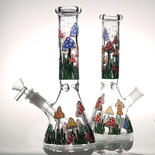 Glass Bong with Spiral Bong Filter, 14.5mm Pipe Bowl 19.3oz Water Bong with Accessories Buckle Hookahs Bongs Cheap