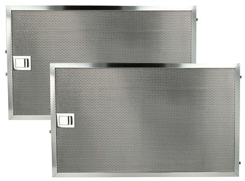 vhbw 2x Filter Metallfettfilter kompatibel mit Miele DA6526DEXT Dunstabzugshaube - 43,3 x 26,4 x 0,9 cm, Edelstahl