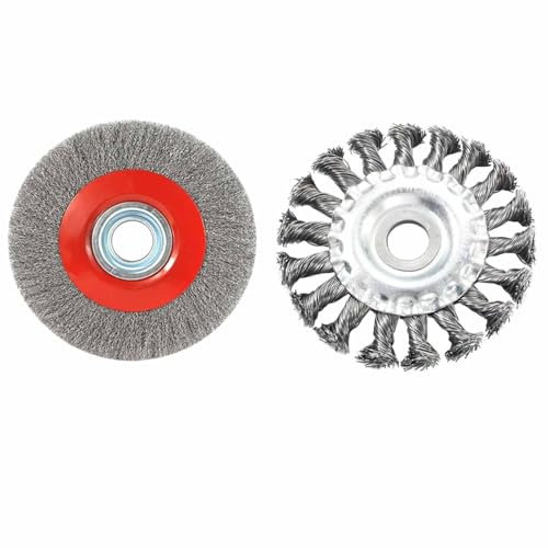 HOTCKB 125 mm Drahtbürste Winkelschleifer Metall Kegelbürste mit robusten gezopften Drahtborsten Drahtstärke 0,3 mm Stahldraht-Fugenbürste Zum Entrosten