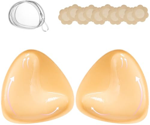 CORATED Women's Double Sided Push Up Sticky Bra Adhesive, Opaque, Beige, S