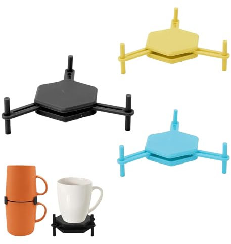 Coffee Mug Stand 3 Pezzi Mug Stacker Organizer per Tazze da Caffè Organizzatore per Tazze da Caffè,per Armadio Organizer per Tazze per Tazze da tè e Tazze da Caffè Risparmiare Spazio