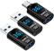 CY Adapter 3 Teile/los Typ-C Smart LED Display USB-C zu USB 3,2 Typ-A Adapter 10Gbps Daten Strom Spannung Schnelle Lade Überwachung Display Tester Detektor