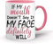 EKAM - If My Mouth Doesn't Say It My Face Definitely Will Mug- Birthday Christmas Funny Present Gift for Gift for, Him, Her, Husband, Wife, Mom, Dad, Kids, Friends Funny Coffee Mug (Light Pink)