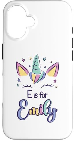 iPhone 16 First Name Emily Personalized E Is For Emily Case