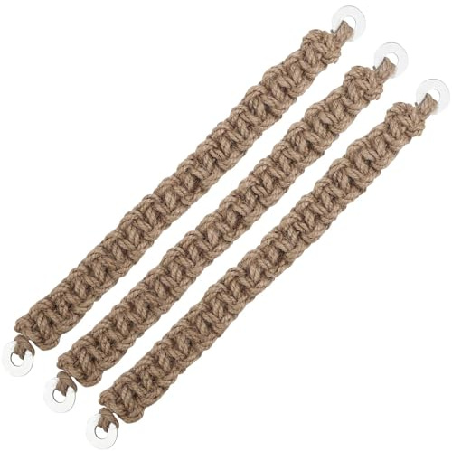 3pcs Jumping Spider Rope Bridge with Magnets, Braided Jumping Spider Accessories Magnetic Jumping Spiders Climbing Rope Spider Twine Ladders for Pet Tiny Animals Enclosure Decorations